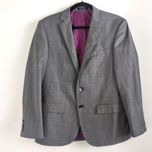 TIGLIO Luxe Slim Fit Grey Wool Blazer 40S